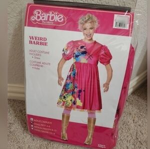 Weird‎ Barbie Movie Halloween Costume Adult Women's Small 4-6 Pink Dress